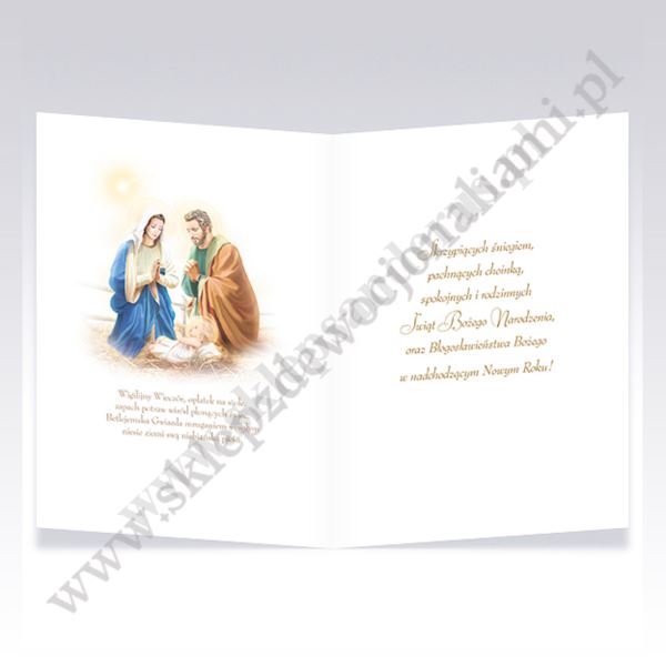 KARTKA SKŁADANA BOŻE NARODZENIE Z KOPERTĄ B6BR