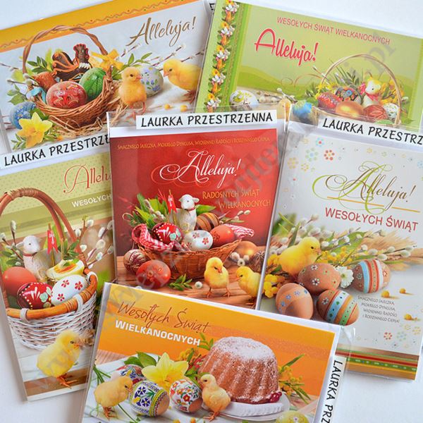 KARTKA SKŁADANA PRZESTRZENNA WIELKANOCNA Z KOPERTĄ A5PW