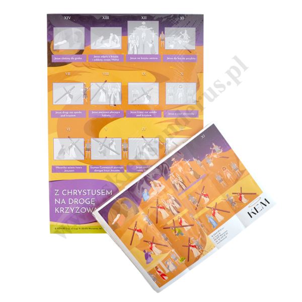 KONTROLKA DROGA KRZYŻOWA - WYKLEJANKA - KPL 25.szt - 7545