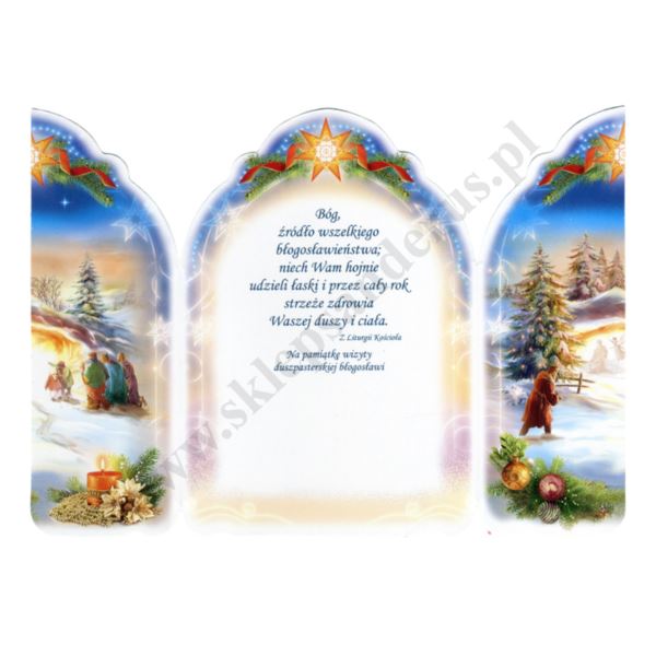 OBRAZEK KOLĘDOWY - TRYPTYK SZOPKA - PACZKA 100 szt. - 82794
