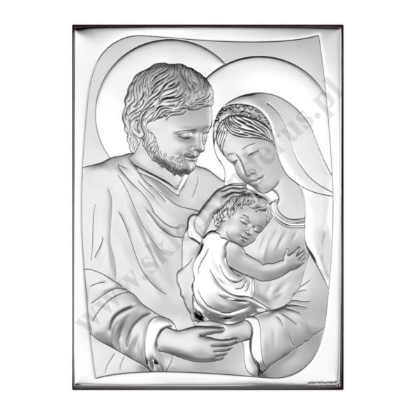ŚWIĘTA RODZINA - OBRAZEK SREBRNY 17.5 x 23.8 cm - 6545/3