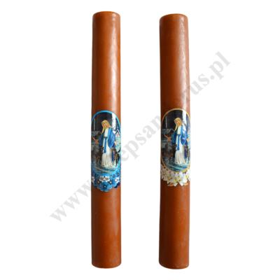 GROMNICA OBLEWANA WOSKIEM Z NAKLEJKĄ - wys. 40 cm - mix wzorów - 2807