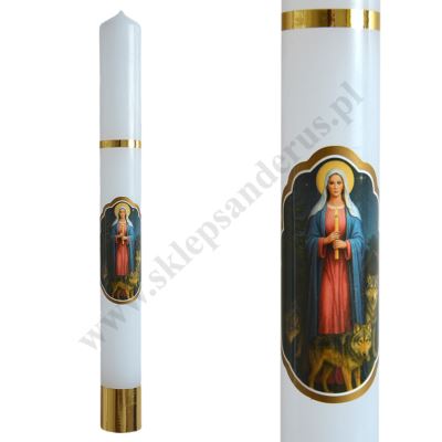 GROMNICA PARAFINOWA - BIAŁA Z NAKLEJKĄ - 28.5/2.9