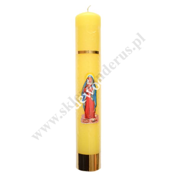 GROMNICA PARAFINOWA - ŻÓŁTA Z NAKLEJKĄ - 27/4.7