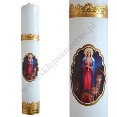 GROMNICA PARAFINOWA - BIAŁA Z NAKLEJKĄ - 27/4.7