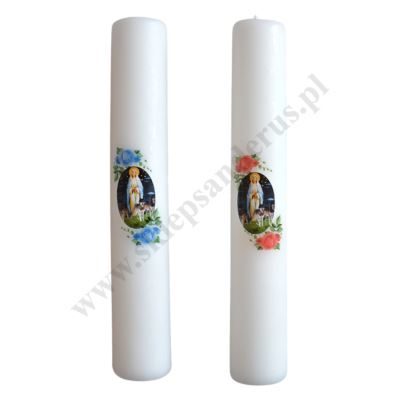 GROMNICA PARAFINOWA - BIAŁA Z NAKLEJKĄ - 30/5 cm - mix wzorów - 86202