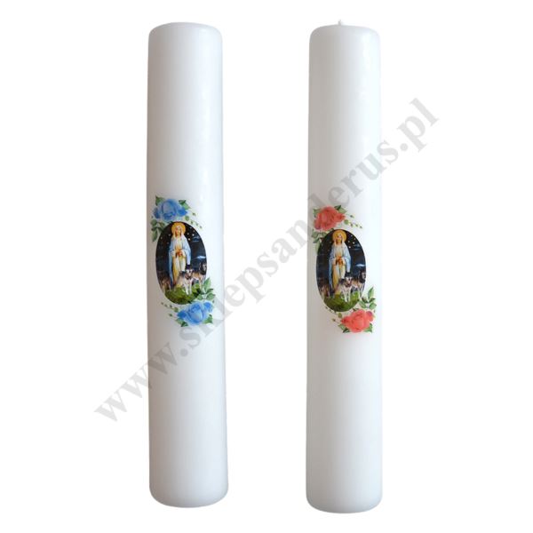 GROMNICA PARAFINOWA - BIAŁA Z NAKLEJKĄ - 30/5 cm - mix wzorów - 86202