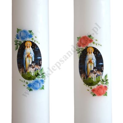 GROMNICA PARAFINOWA - BIAŁA Z NAKLEJKĄ - 30/5 cm - mix wzorów - 86202