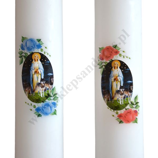 GROMNICA PARAFINOWA - BIAŁA Z NAKLEJKĄ - 30/5 cm - mix wzorów - 86202