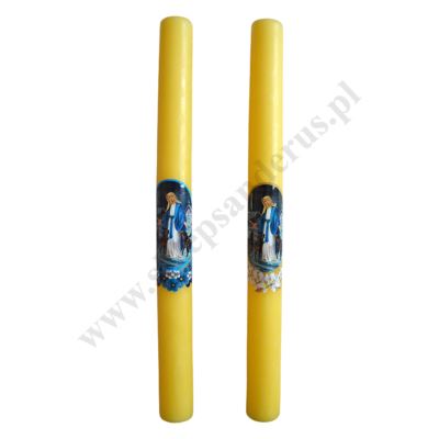 GROMNICA PARAFINOWA - ŻÓŁTA Z NAKLEJKĄ - 45/4 - mix wzorów - 62850