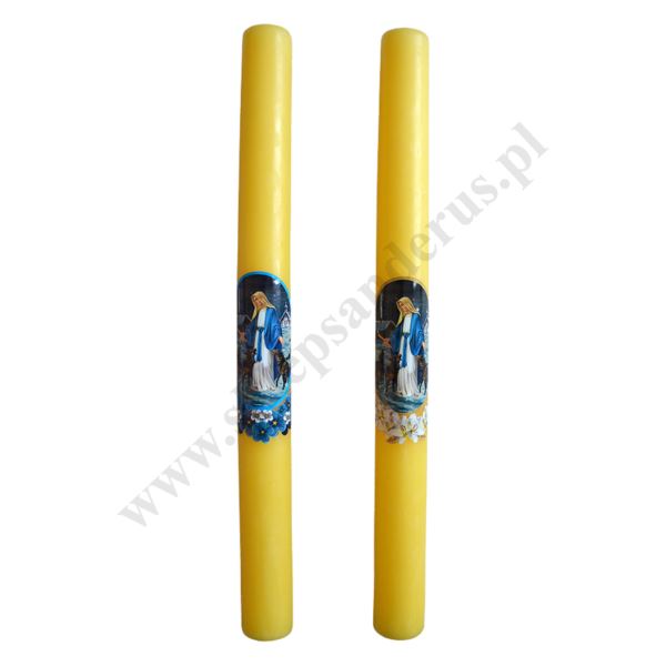 GROMNICA PARAFINOWA - ŻÓŁTA Z NAKLEJKĄ - 45/4 - mix wzorów - 62850