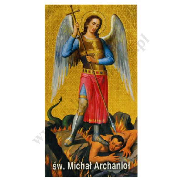 ŚW. MICHAŁ ARCHANIOŁ - obrazek 7 x 13 cm - paczka 25 szt. - 65672