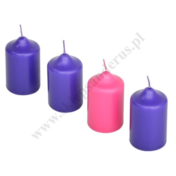 ŚWIECE ADWENTOWE - komplet wys. 6.5 cm - 61746