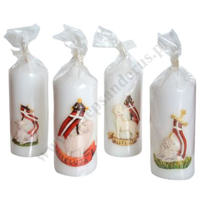 ŚWIECA PASCHALNA - wys. 11 cm - mix wzorów - 66625