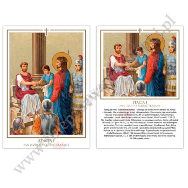 STACJE DROGI KRZYŻOWEJ - komplet 21 x 30 cm - 88906