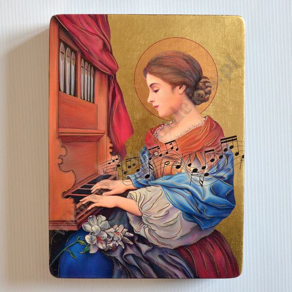 ŚWIĘTA CECYLIA - ikona 16.8 x 22.7 cm - 89693
