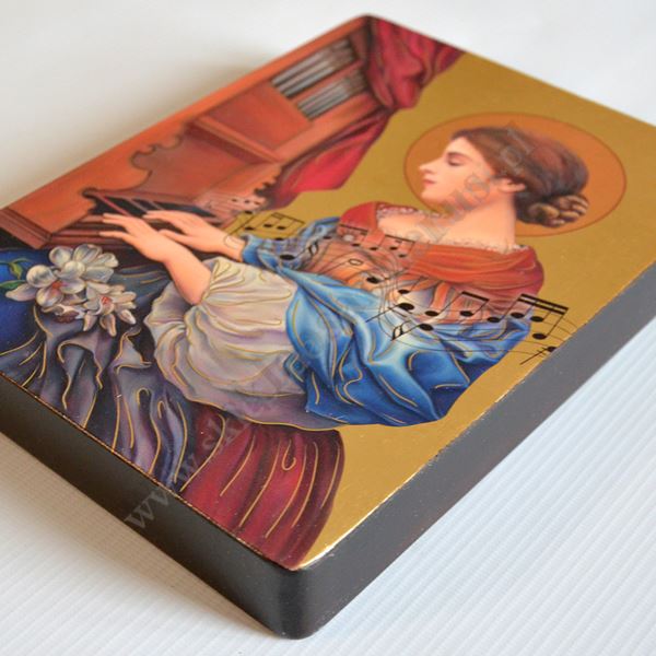 ŚWIĘTA CECYLIA - ikona 16.8 x 22.7 cm - 89693