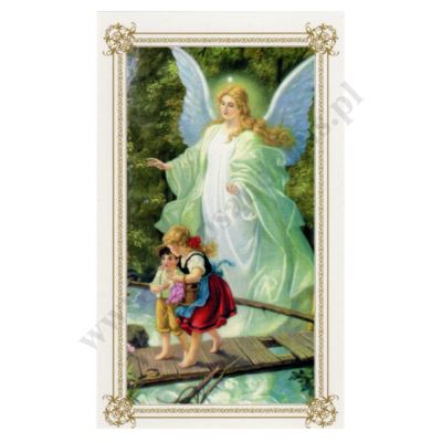 ANIOŁ STRÓŻ Z DZIEĆMI - format 6.5 x 11 cm - paczka 100 szt. - 50107