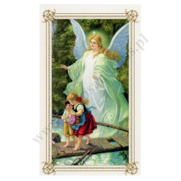 ANIOŁ STRÓŻ Z DZIEĆMI - format 6.5 x 11 cm - paczka 100 szt. - 50107