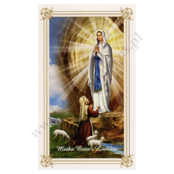 MATKA BOŻA Z LOURDES - obrazek 6.5 x 11 cm - paczka 100 szt. - 51428