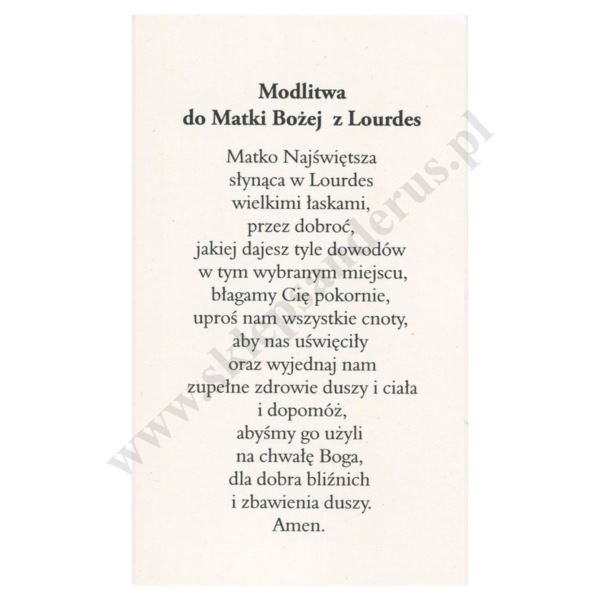 MATKA BOŻA Z LOURDES - obrazek 6.5 x 11 cm - paczka 100 szt. - 51428