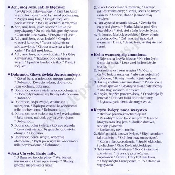 PIEŚNI NA WIELKI POST - FOLDER