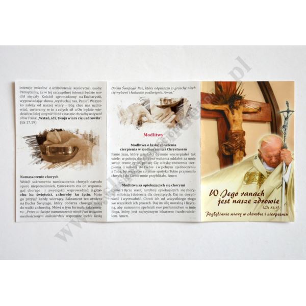 W JEGO RANACH JEST NASZE ZDROWIE - folder na dzień chorego - 88054