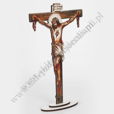 PASYJNY KRZYŻ SERCA JEZUSOWEGO - wys. 28.5 cm - 89126