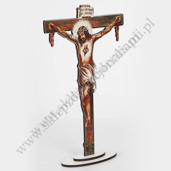 PASYJNY KRZYŻ SERCA JEZUSOWEGO - wys. 28.5 cm - 89126