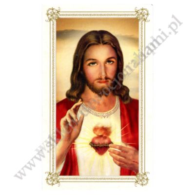 SERCE PANA JEZUSA - obrazek 6.5 x 11 cm - paczka 100 szt. - 50109
