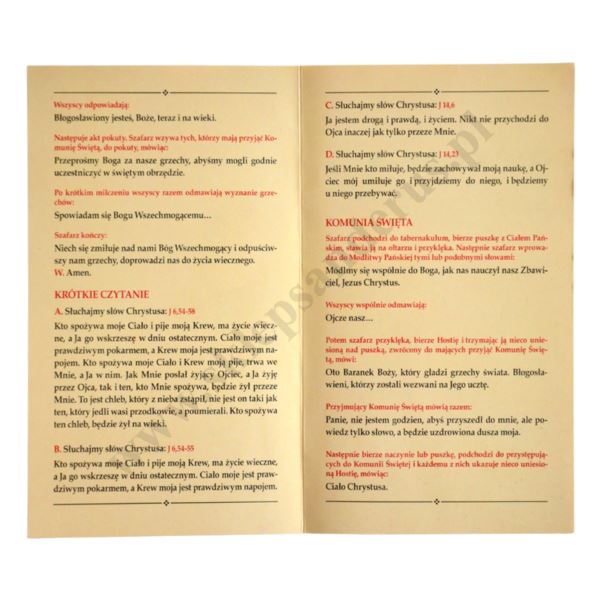 OBRZĘD KOMUNII ŚWIĘTEJ POZA MSZĄ ŚWIĘTĄ - 5368