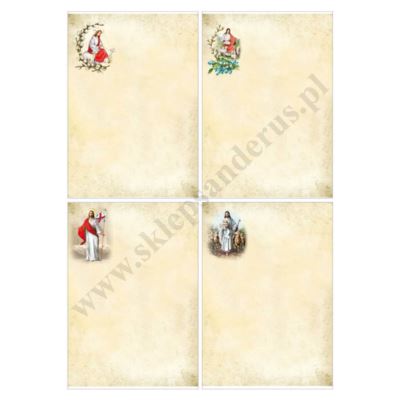 WIELKANOCNA PAPETERIA - format A4 - mix 4 wzory - KPL.25 szt. - 65724