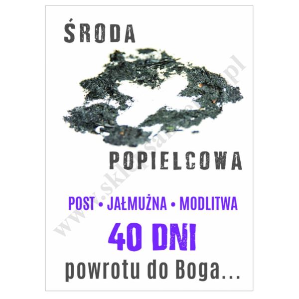 PLAKAT - ŚRODA POPIELCOWA - format 33,5 x 49 cm - 38797