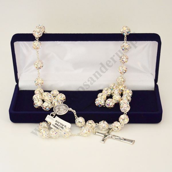 RÓŻANIEC - kamyczki Swarovskiego + ETUI - 4288