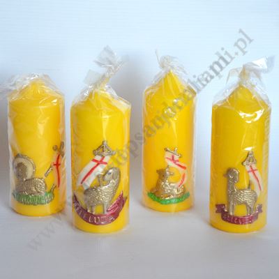 ŚWIECA PASCHALNA - wys. 11 cm - mix wzorów - 4363