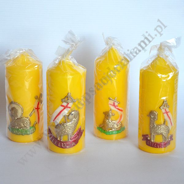 ŚWIECA PASCHALNA - wys. 11 cm - mix wzorów - 4363