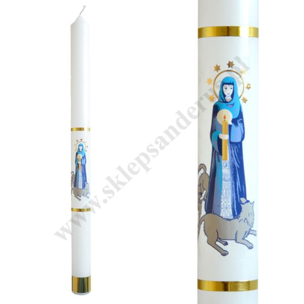 GROMNICA PARAFINOWA - BIAŁA Z NAKLEJKĄ - 43/3 - 4778