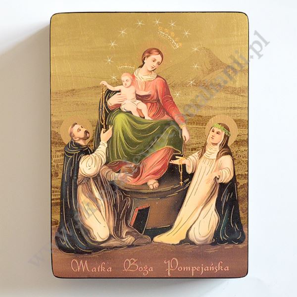 MATKA BOŻA POMPEJAŃSKA - IKONA - 12 cm x 16 cm - 11201