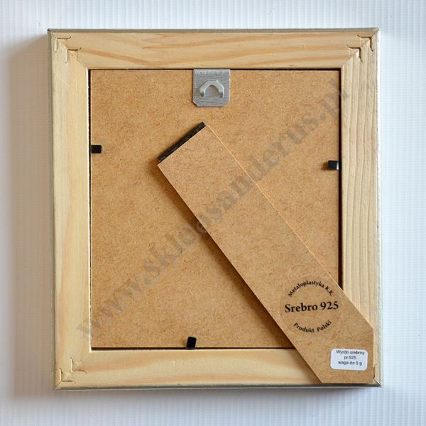 ANIOŁ STRÓŻ - OBRAZEK SREBRNY W RAMCE - 85487