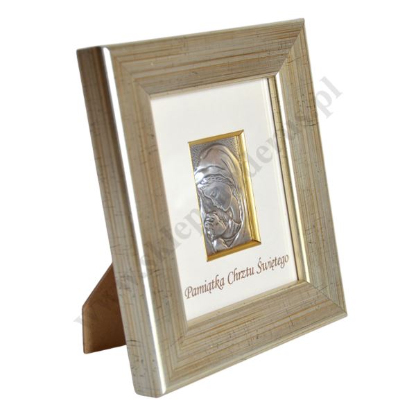 MATKA BOŻA Z DZIECIĄTKIEM - pamiątka Chrztu Świętego - format 14.5 x 16.5 cm - 7619