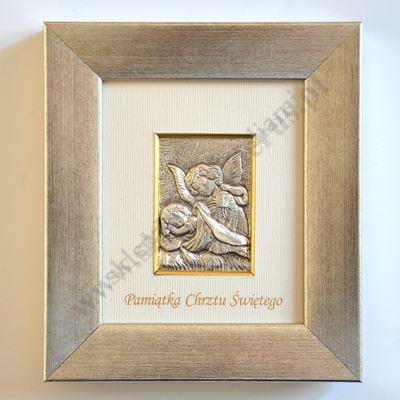 ANIOŁ STRÓŻ - pamiątka Chrztu Świętego - format 14.5 x 16 cm - 87657