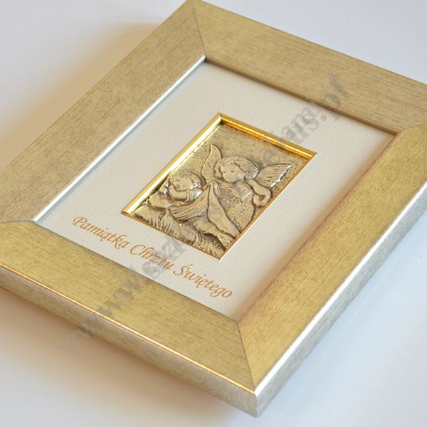 ANIOŁ STRÓŻ - pamiątka Chrztu Świętego - format 14.5 x 16 cm - 87657