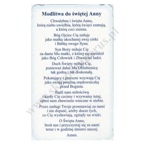 ŚWIĘTA ANNA - obrazek 6.4 x 10.6 cm - paczka 100 szt. - 74399