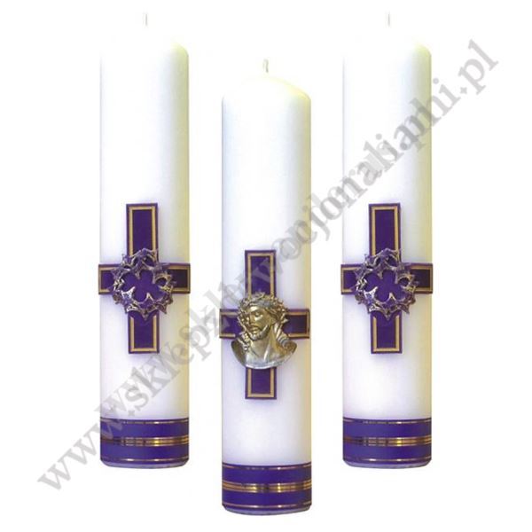 KOMPLET ŚWIEC - WIELKI POST - wys.30 cm - 74059