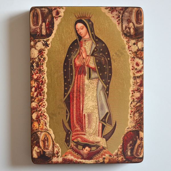 MATKA BOŻA Z GUADELUPE - ikona 12 x 16.4 cm - 30107