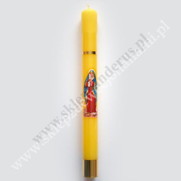 GROMNICA PARAFINOWA - ŻÓŁTA Z NAKLEJKĄ - 28.5/2.9