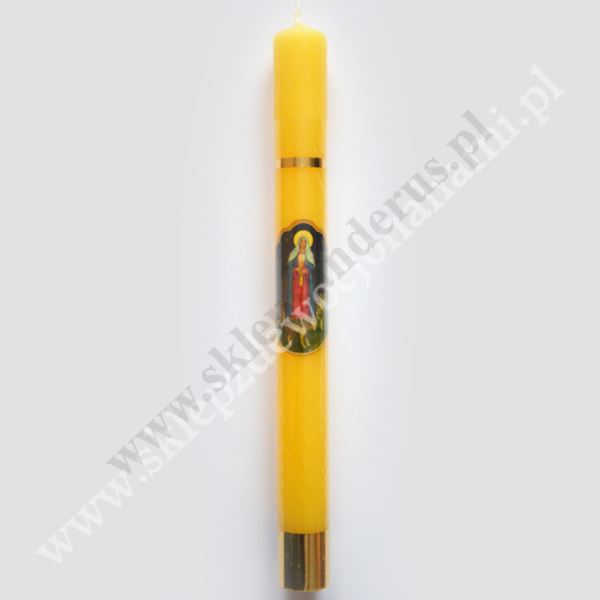 GROMNICA PARAFINOWA - ŻÓŁTA Z NAKLEJKĄ - 28.5/2.9