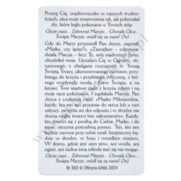 SEN MATKI BOŻEJ - karta biznes - 30352