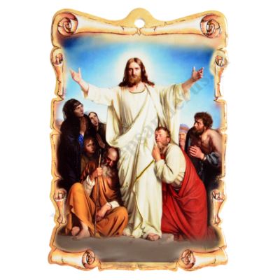 PAN JEZUS ZMARTWYCHWSTAŁY - obrazek ceramiczny 15 x 22 cm - 45948