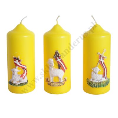 ŚWIECA PASCHALNA - wys. 11 cm - mix wzorów - 4363